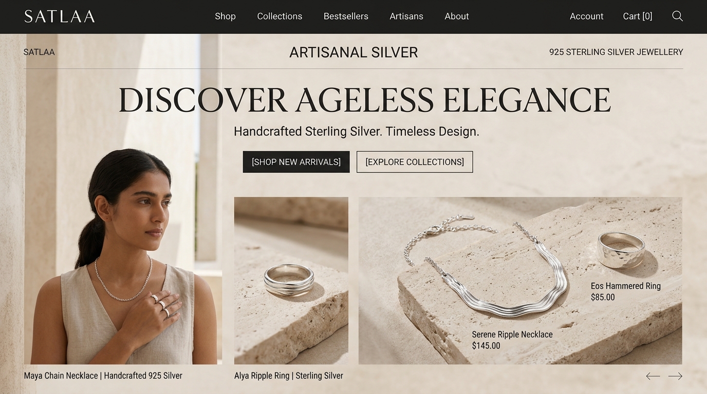 Satlaa — 925 Sterling Silver Jewellery Store Preview Screenshot